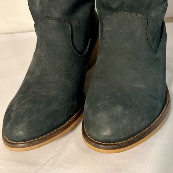 Coolway Women's Suede Ankle Booties Size 39 (8) Black Made In Spain Block Heel - Picture 7 of 15